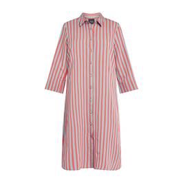 Persona by Marina Rinaldi Stripe Shirt Dress Coral - Plus Size Collection