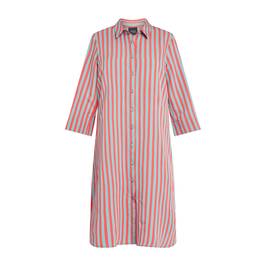 Persona by Marina Rinaldi Stripe Shirt Dress Coral - Plus Size Collection