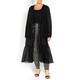 PERSONA BY MARINA RINALDI GEORGETTE DUSTER BLACK