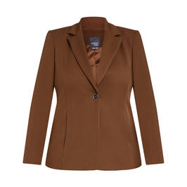 PERSONA BY MARINA RINALDI JACKET BROWN - Plus Size Collection