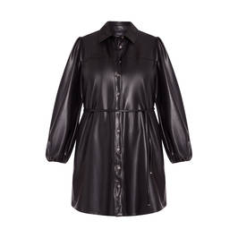PERSONA BY MARINA RINALDI FAUX-LEATHER LONG JACKET - Plus Size Collection