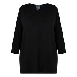 PERSONA BY MARINA RINALDI KNITTED TUNIC BLACK - Plus Size Collection