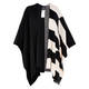 PERSONA BY MARINA RINALDI PONCHO BLACK AND WHITE