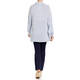 PERSONA BY MARINA RINALDI PALE BLUE AND WHITE CANDY STRIPE SHIRT