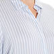 PERSONA BY MARINA RINALDI PALE BLUE AND WHITE CANDY STRIPE SHIRT