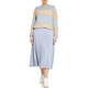 PERSONA BY MARINA RINALDI PALE BLUE PLEATED SKIRT