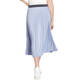PERSONA BY MARINA RINALDI PALE BLUE PLEATED SKIRT