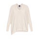 PERSONA BY MARINA RINALDI WOOL BLEND ASYMMETRICAL SWEATER CREAM