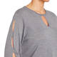 PERSONA BY MARINA RINALDI KEYHOLE SWEATER GREY