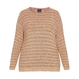 PERSONA BY MARINA RINALDI KNITTED SWEATER BISCUIT - Plus Size Collection