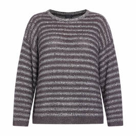 PERSONA BY MARINA RINALDI KNITTED SWEATER GREY - Plus Size Collection