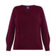 PERSONA BY MARINA RINALDI CABLE KNIT SWEATER WINE