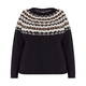 PERSONA BY MARINA RINALDI FAIRISLE KNIT SWEATER