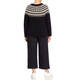 PERSONA BY MARINA RINALDI FAIRISLE KNIT SWEATER