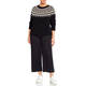 PERSONA BY MARINA RINALDI FAIRISLE KNIT SWEATER