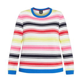 PERSONA BY MARINA RINALDI COTTON BLEND STRIPE SWEATER - Plus Size Collection