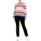 PERSONA BY MARINA RINALDI COTTON BLEND STRIPE SWEATER