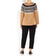 PERSONA BY MARINA RINALDI FAIRISLE SWEATER CAMEL