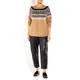 PERSONA BY MARINA RINALDI FAIRISLE SWEATER CAMEL