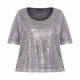 PERSONA BY MARINA RINALDI SILVER SEQUIN TOP