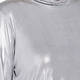 PERSONA BY MARINA RINALDI METALLIC SILVER POLO NECK