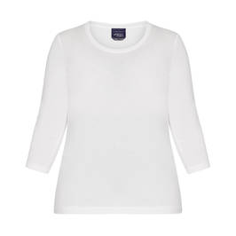 PERSONA BY MARINA RINALDI STRETCH JERSEY TOP WHITE - Plus Size Collection