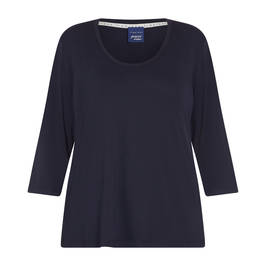 PERSONA BY MARINA RINALDI STRETCH JERSEY TOP NAVY  - Plus Size Collection