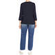 PERSONA BY MARINA RINALDI STRETCH JERSEY TOP NAVY 