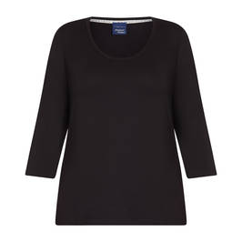 PERSONA BY MARINA RINALDI STRETCH JERSEY TOP BLACK - Plus Size Collection