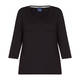 PERSONA BY MARINA RINALDI STRETCH JERSEY TOP BLACK