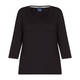 PERSONA BY MARINA RINALDI STRETCH JERSEY TOP BLACK