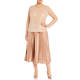 PERSONA BY MARINA RINALDI PLEATED SKIRT NUDE