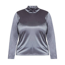 PERSONA BY MARINA RINALDI JERSEY POLO NECK SILVER  - Plus Size Collection