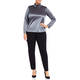 PERSONA BY MARINA RINALDI JERSEY POLO NECK SILVER 