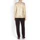 PERSONA BY MARINA RINALDI METALLIC GOLD POLO NECK