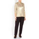 PERSONA BY MARINA RINALDI METALLIC GOLD POLO NECK