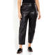 PERSONA BY MARINA RINALDI FAUX LEATHER TROUSERS BLACK