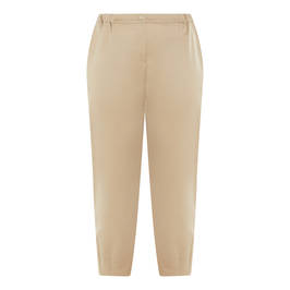 PERSONA BY MARINA SATIN SHEEN TROUSER CAMEL - Plus Size Collection