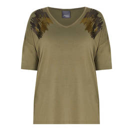 PERSONA BY MARINA RINALDI SEQUIN SHOULDER T-SHIRT - Plus Size Collection