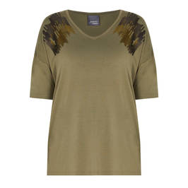 PERSONA BY MARINA RINALDI SEQUIN SHOULDER T-SHIRT - Plus Size Collection