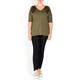 PERSONA BY MARINA RINALDI SEQUIN SHOULDER T-SHIRT