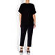 PERSONA BY MARINA RINALDI TUNIC BLACK AND WHITE 
