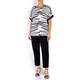 PERSONA BY MARINA RINALDI TUNIC BLACK AND WHITE 