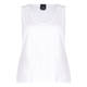 PERSONA BY MARINA RINALDI SCOOP NECK VEST WHITE