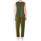 PERSONA BY MARINA RINALDI SCOOP NECK VEST KHAKI