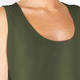 PERSONA BY MARINA RINALDI SCOOP NECK VEST KHAKI