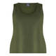 PERSONA BY MARINA RINALDI SCOOP NECK VEST KHAKI