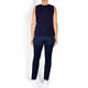PERSONA BY MARINA RINALDI SCOOP NECK VEST NAVY