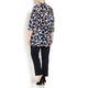 PERSONA BY MARINA RINALDI pure silk print BLOUSE with tie detail