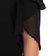 PERSONA BY MARINA RINALDI BLACK GEORGETTE FRILL TUNIC